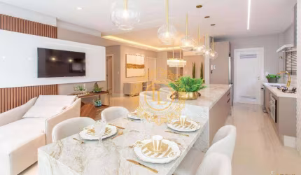 APARTAMENTO FINAMENTE DECORADO EM NA MEIA PRAIA - SC  04 SUÍTES  03 VAGAS PRIVATIVAS E UM LAZER COMPLETO