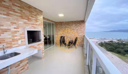 Apartamento próximo ao mar com vista da sacada com churrasqueira carvão, 02 dormitórios sendo 01 suíte 02 vagas em Itapema -SC.