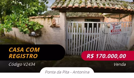 Casa com  registro de imóvel