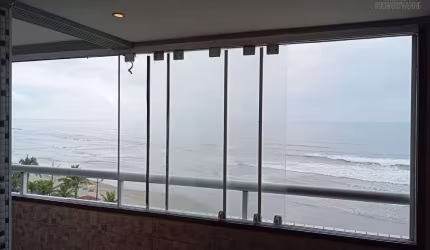 APARTAMENTO FRENTE E VISTA MAR EM MONGAGUÁ ANDAR ALTO!!