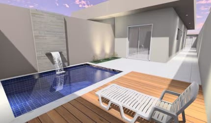 Casa nova á venda em Itanhaém , com ou sem piscina .