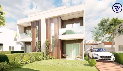 Casa em condomínio fechado com 3 quartos à venda na Rua Francisca Pereira Lima, 1029, Jardim Icaraí, Caucaia, 80 m2 por R$ 309.000
