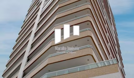 Apartamento com sacada gourmet com linda vista para o mar em Praia Grande SP.