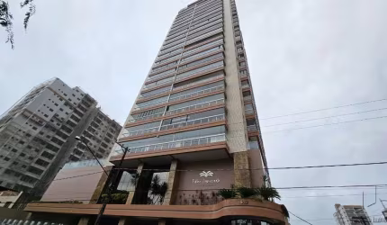 Apartamento de luxo na Guilhermina: 3 quartos, 3 suítes, 1 sala, 4 banheiros, 2 vagas de garagem, 122m² - Praia Grande-SP.