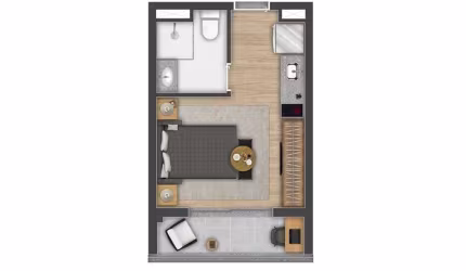 Apartamento com 1 quarto à venda na Avenida Doutor Chucri Zaidan, 111, Vila Cordeiro, São Paulo, 24 m2 por R$ 410.000