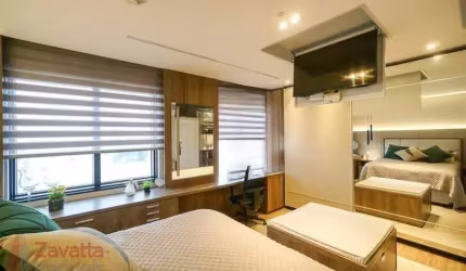 Apartamento à venda com 1 quarto e suíte na Cidade Mãe do Céu, São Paulo-SP: 2 salas, 1 banheiro, 1 vaga de garagem, 29m².