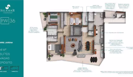 Apartamento Lançamento à venda no Gonzaga em Santos