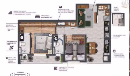 Apartamento com 2 dormitórios à venda, 68 m² por R$ 799.000,00 - Jardim Satélite - São José dos Campos/SP