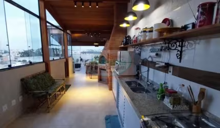 LINDA COBERTURA | PLANEJADA E DECORADA | 3 DORM | SUÍTE | CLOSET | CHURRASQUEIRA | FORNO DE PIZZA | 2 VAGAS - 105 MTS - A VENDA - CAMPESTRE - SANTO ANDRÉ/SP.