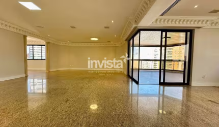 Apartamento no bairro do Gonzaga em Santos com 4 Suítes