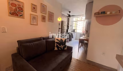 Apartamento mobiliado com vista mar no bairro Pompeia