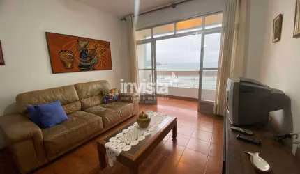 Apartamento de frente a Praia do Embaré com vista mar. OPORTUNIDADE ÚNICA !