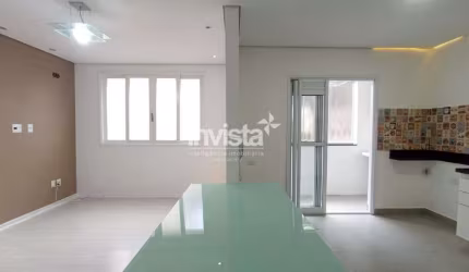 Apartamento na QUADRA DA PRAIA com 2 Dormitórios para ALUGAR no Embaré em SANTOS
