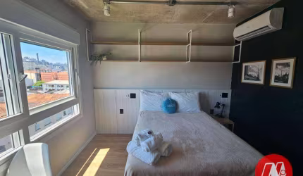 Studio com 1 dormitório para alugar, 27 m²  no Bairro Santa Cecília - Porto Alegre/RS