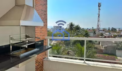 Apartamento com 2 dormitórios, com vista mar, 300 metros da praia, à venda, Jardim Britânia, Caragu