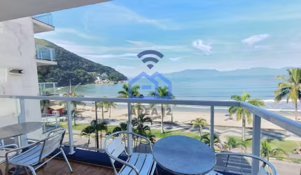 Apartamento frente mar de 3 dormitórios para locação no bairro da Martim de Sá em Caraguatatuba, SP