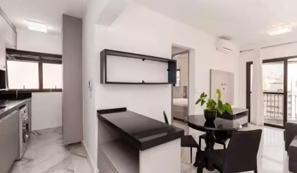 Alugue e viva com Estilo no Coração do Itaim Bibi! Apartamento de 42m² com Suíte e Vaga.