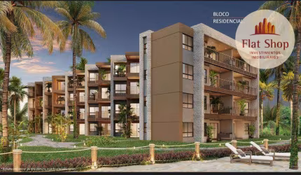 Lançamento! Apartamento pé na areia no Cumbuco à venda, 30 m² por R$ 305.702 - Cumbuco - Caucaia/CE