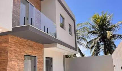 Casa em condomínio fechado com 4 quartos à venda na Avenida 31 de Julho, Ipitanga, Lauro de Freitas, 130 m2 por R$ 590.000