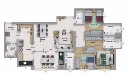 Apartamento com 3 dormitórios à venda, 117 m² por R$ 1.376.000 - Nova Petrópolis - São Bernardo do Campo/SP