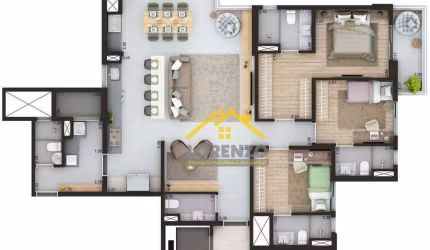 Apartamento com 3 dormitórios à venda, 135 m² por R$ 1.620.000,00 - Vila Assunção - Santo André/SP