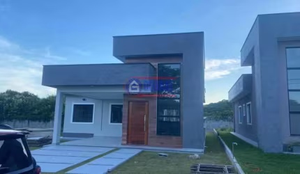 Casa em condomínio fechado com 3 quartos à venda na Rua João da Cunha Abreu, São José do Imbassaí, Maricá, 117 m2 por R$ 550.000
