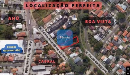 Terreno residencial com 1082m  à venda no Cabral - Curitiba