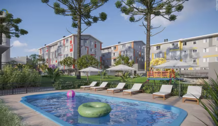 Apartamentos de 1 ou 2 quartos em Condomínio Clube no Santa Cândida - Colinas do Norte Condomínio Clube