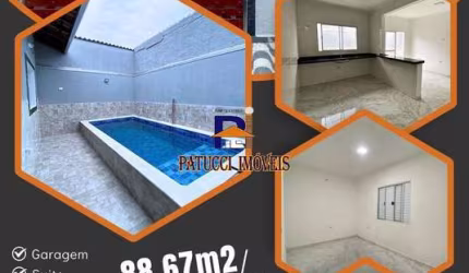 Casa Nova com Piscina em Ótima Localização.
