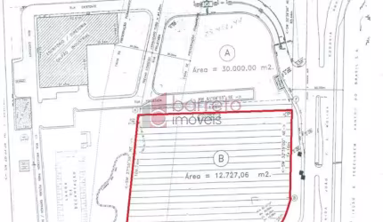 Área industrial, contendo 12.727,06m², para venda, em Jundiaí-SP