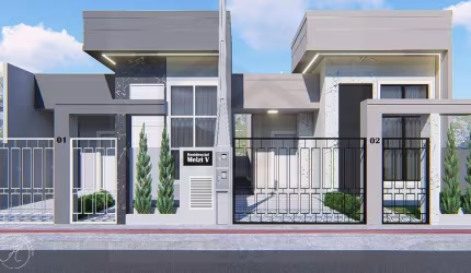 LINDA CASA GEMINADA COM 3 DORMITÓRIOS SENDO 1 SUÍTE