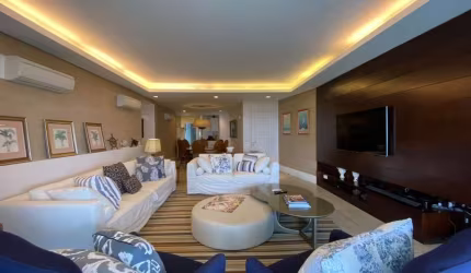 Apartamento (decorado) Pé na Areia com vista para o mar 3 suítes Temporada na Riviera | Módulo 06.