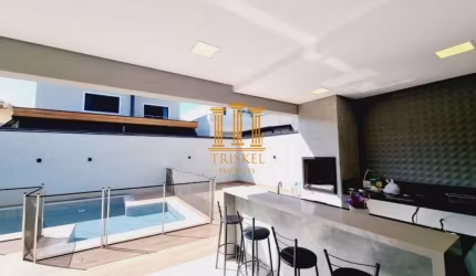 Casa 3 Suítes com piscina e área gourmet no Ouro Ville - CA386