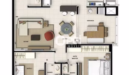 Apartamento com 2 dormitórios à venda, 90 m² por R$ 660.000,00 - Bosque das Juritis - Ribeirão Preto/SP