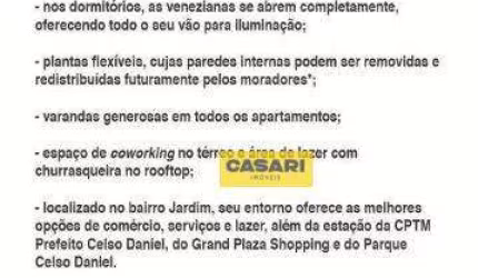 Apartamento com 2 dormitórios à venda, 67 m² por R$ 587.000,00 - Jardim - Santo André/SP