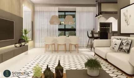 Apartamento de 2 quartos e 2 suítes em Itajuba, Barra Velha-SC: 103m², 3 salas, 2 banheiros, 2 vagas de garagem.