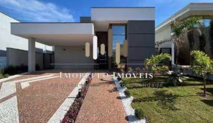 Casa à venda em Paulínia, Condominio Terras do Cancioneiro Betel, com 3 suítes, com 196 m²