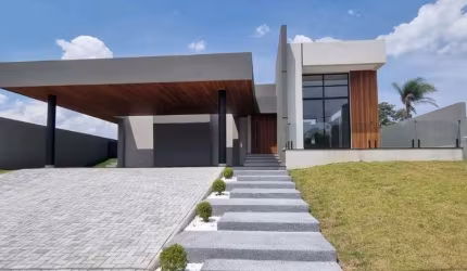 Casa  nova térrea no Condomínio Equilibrium em Atibaia SP, com 4 suítes, piscina e área gourmet.