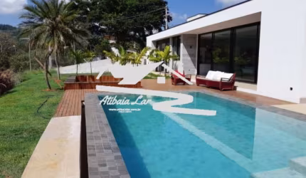 Casas térreas dentro do condomínio palavra da vida em Atibaia com 3 suítes, sala ampla, área gourmet, piscina aquecida, casa  preparada para automação