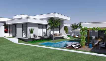 Casa nova térrea de Alto padrão no Condomínio  Equilibrium em Atibaia SP 4 suítes, piscina, área gourmet.