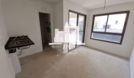 Studio no Brooklin com 23m² e bela varanda - entre Estação Brooklin e Campo Belo