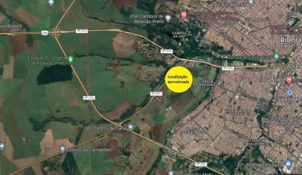 Excelente area para venda com 10.000 m2 em Ribeirão Preto-SP próxima a USP, na beira da pista, com 98 m de fachada x 45 m lateral, estuda parceria