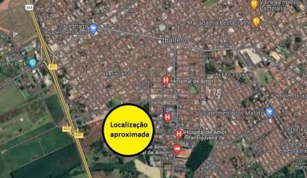 Area para venda em Barretos-SP com 4.000 m2, ao lado do Hospital do Amor, aceita parceria na incorporação