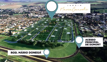 Lançamento loteamento em Dumont-SP, Jd. Maria Cocarelli, lotes mistos com 160 m2, excelente localização, lazer no bairro, pagamento facilitado, muita