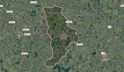 Sitio para venda na região de Fernandopolis-SP com 17 alqueires sendo 15 alqueires em cana arrendada, terra de excelente qualidade