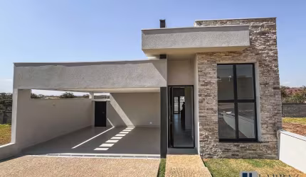 Casa nova alto padrão para venda ou locação no charmoso Terras de Santa Martha, Cond. Ilha das Acacias, 3 dormitorios e 1 suite, gourmet e piscina em