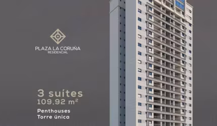 Super lançamento alto padrao no Jd Olhos Dagua, Cond. Plazas de Espana, Ed. La Coruna, cobertura penthouse 3 suites, terraço gourmet em 220 m2, lazer