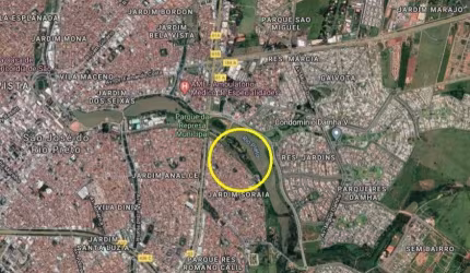 Area para incorporação a venda em São Jose do Rio Preto-SP, com 38.000 m2, em frente ao lago e o condomínio Damha I, ampla frente Av Nagib Gabriel