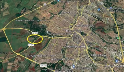 Excelente area para venda com 25.000 m2 em Ribeirão Preto-SP próxima a USP, na beira da pista