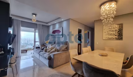 Apartamento mobiliado 95m2 3 dormitórios, sendo 1 suíte, varanda gourmet, 2 vagas no condomínio clube Family Garden na Chácara Inglesa